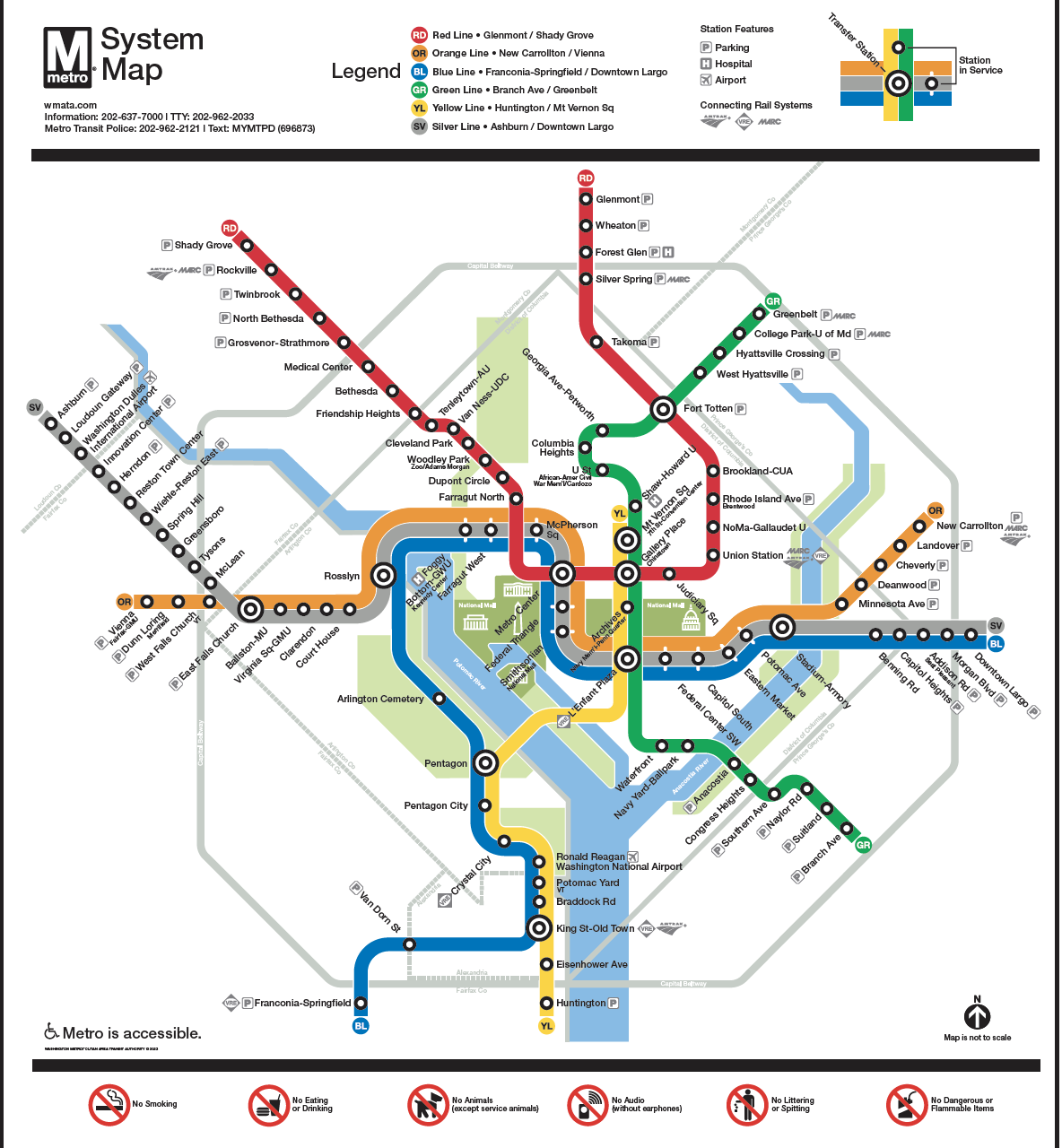 Map of the Orange Train in NYC subway